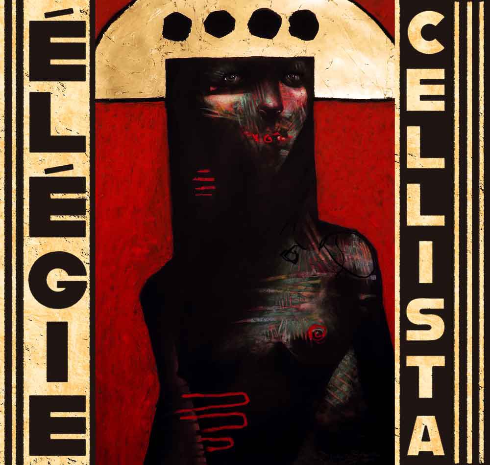 xcellistax's tweet photo. I‘m proud of the diverse group of artists who helped with my stage poem Élégie. Brian Busch, an LA-based illustrator, crafted visuals for the film, book, and stage performance, blending static trapeze, cello, and cinema. #cellista #cello #aerialist https://t.co/Gkbfgic1FK