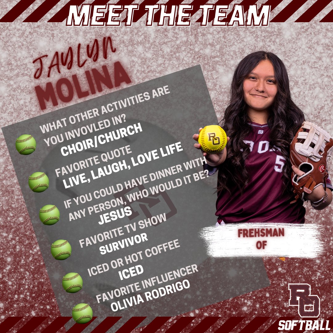 rohawksoftball's tweet photo. Day 7 - #FebruaryFeatures Meet Jaylyn!  She plays outfield 🥎 and is also in the choir. 🎶 Looking forward to seeing her make outstanding catches this season. #JV @roisdathletics @redoakisd @rohighschool https://t.co/SBhCnd2FRJ