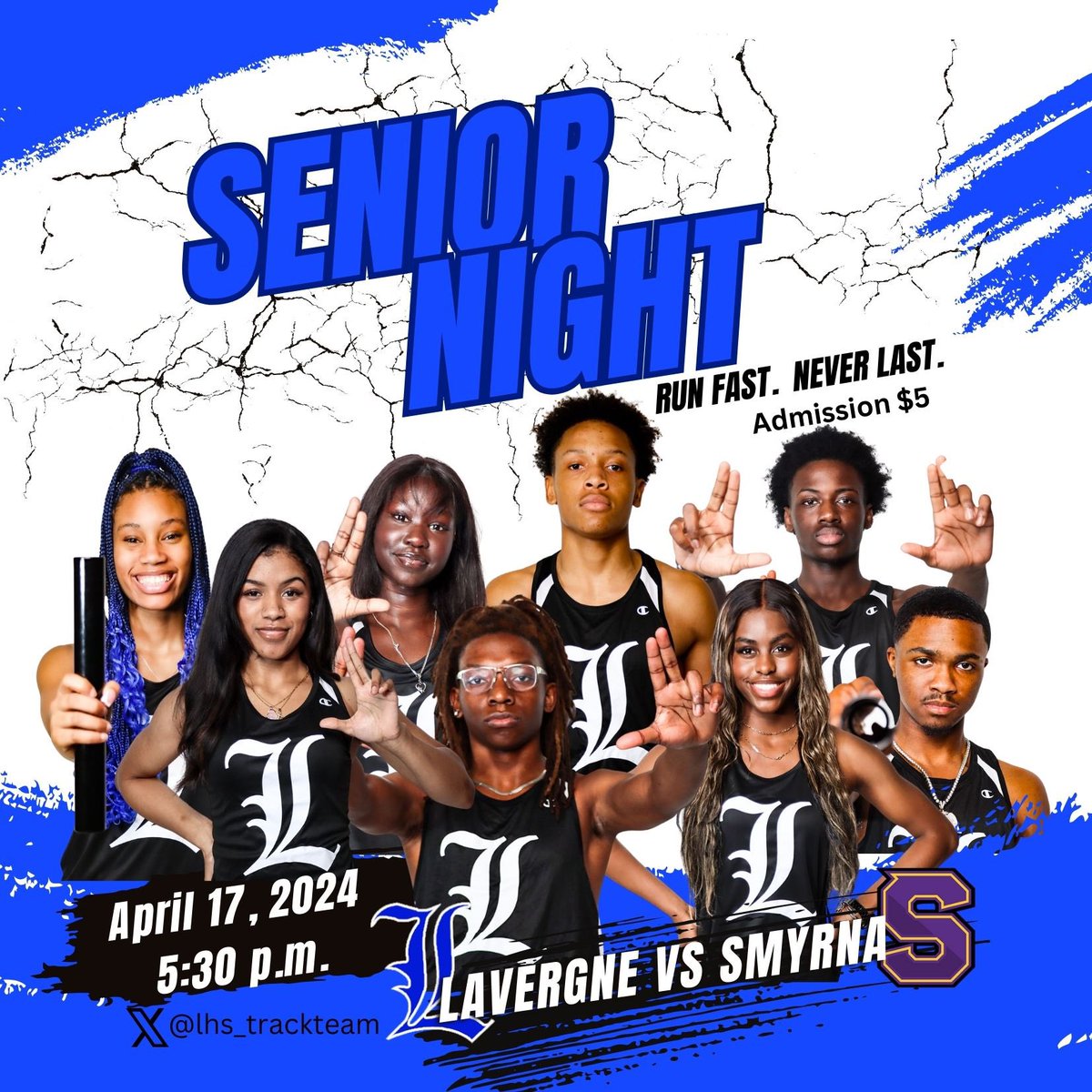 lhs_trackteam's tweet photo. Go to https://t.co/eI5rfOVD86 for our season schedule! Senior night is coming April 17, 2024! Let’s go!!!! https://t.co/L4PaGr67CY