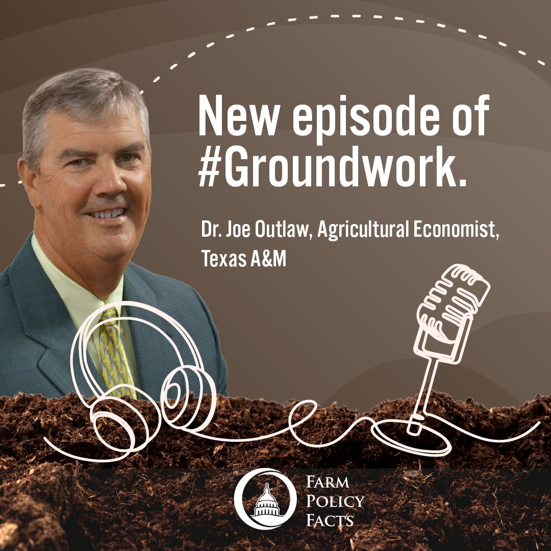 Join us for 2024's first episode of #Groundwork! We’re talking with Dr. Joe Outlaw <a href="/AFPCTAMU/">AFPC</a>  about how the #FarmBill supports all Americans – and efforts to cut spending on the backs of America’s farmers and ranchers are short-sighted.

Listen here 🎧 bit.ly/49vmj85.
