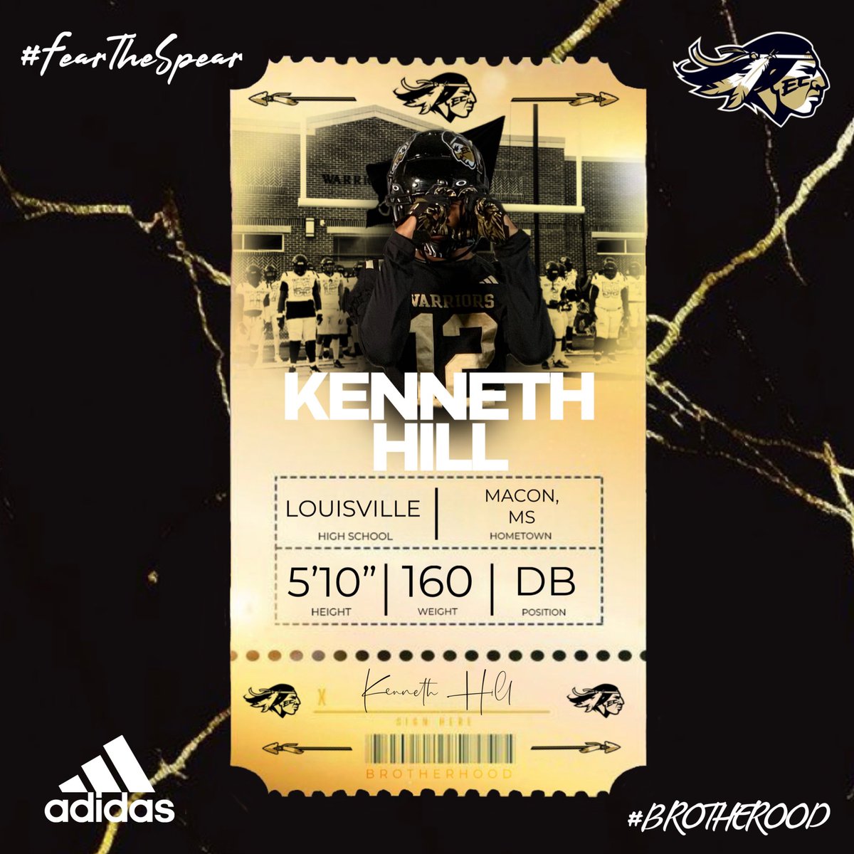 LOCK DOWN DB from Louisville!! Kenneth Hill has punched his ticket to join the Brotherhood!! #BROTHERHOOD X #FearTheSpear