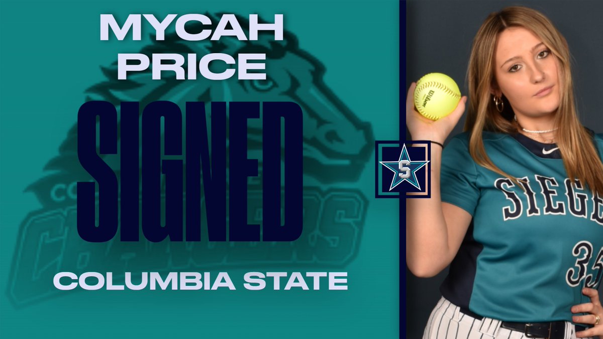 SiegelAthletics's tweet photo. Congratulations to @SiegelStarsSB Mycah Price on continuing her academic and athletic career at Columbia State.

#SiegelMade
#P2BASS https://t.co/SRme2M53su