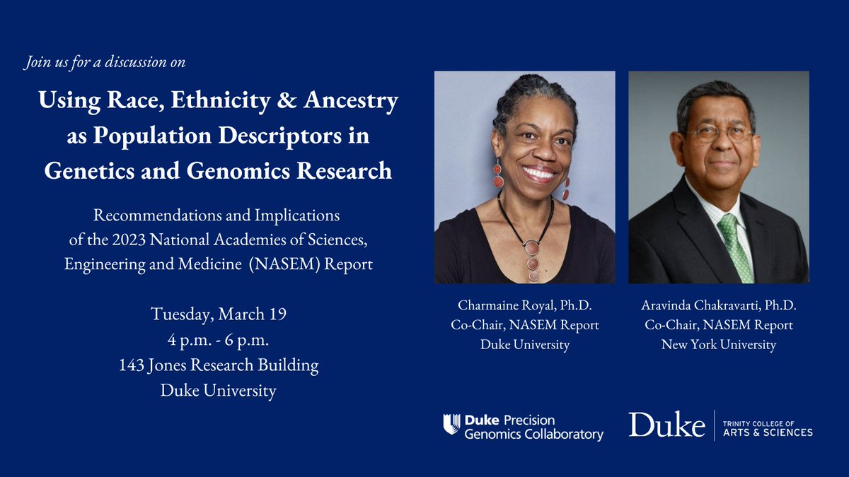 Join us for this exciting and important event. Details and registration here: bit.ly/3HWd9Fy #genetics #genomics