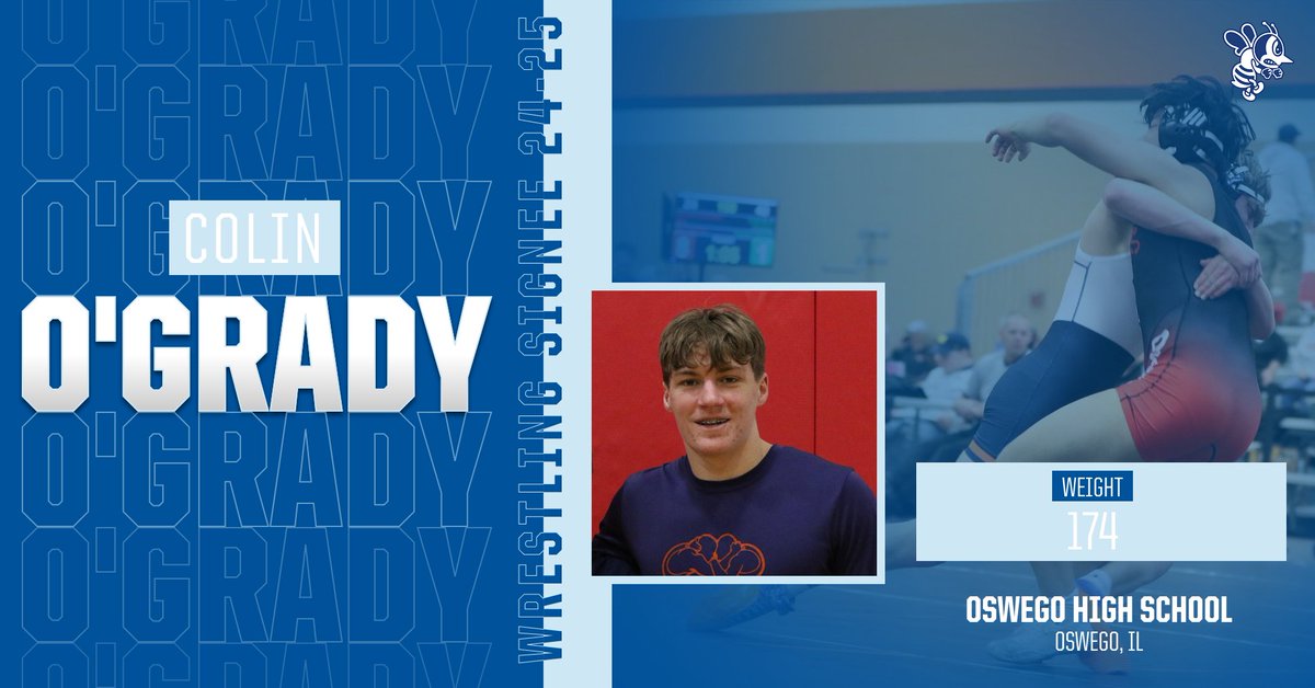 NEW SIGNEE 🚨🚨🚨!!!!!! We would like to welcome Colin O'Grady to the SAU Wrestling family. Hailing from Oswego, IL, Colin was a Regional Runner-Up this past week at 175lbs. Join us in welcoming Colin O'Grady. #gobees #ittakesaswarm
