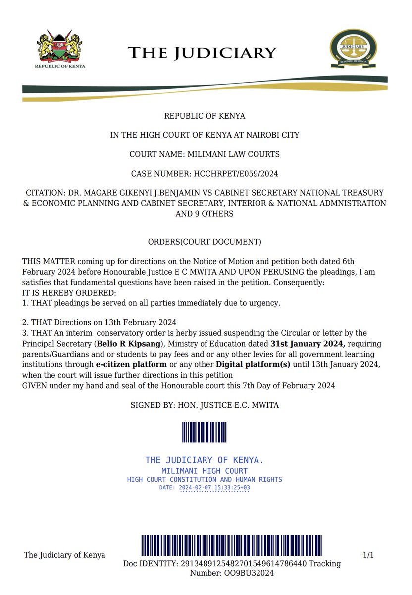 m_ogada's tweet photo. In the interest of time and efficiency, maybe the judiciary should be just informing us the LEGAL things that GoK does. Their indolence will clog the court system 👀
#prokaryotes
#nonucleus
#nogolgibody https://t.co/Qh3b7NRc9W