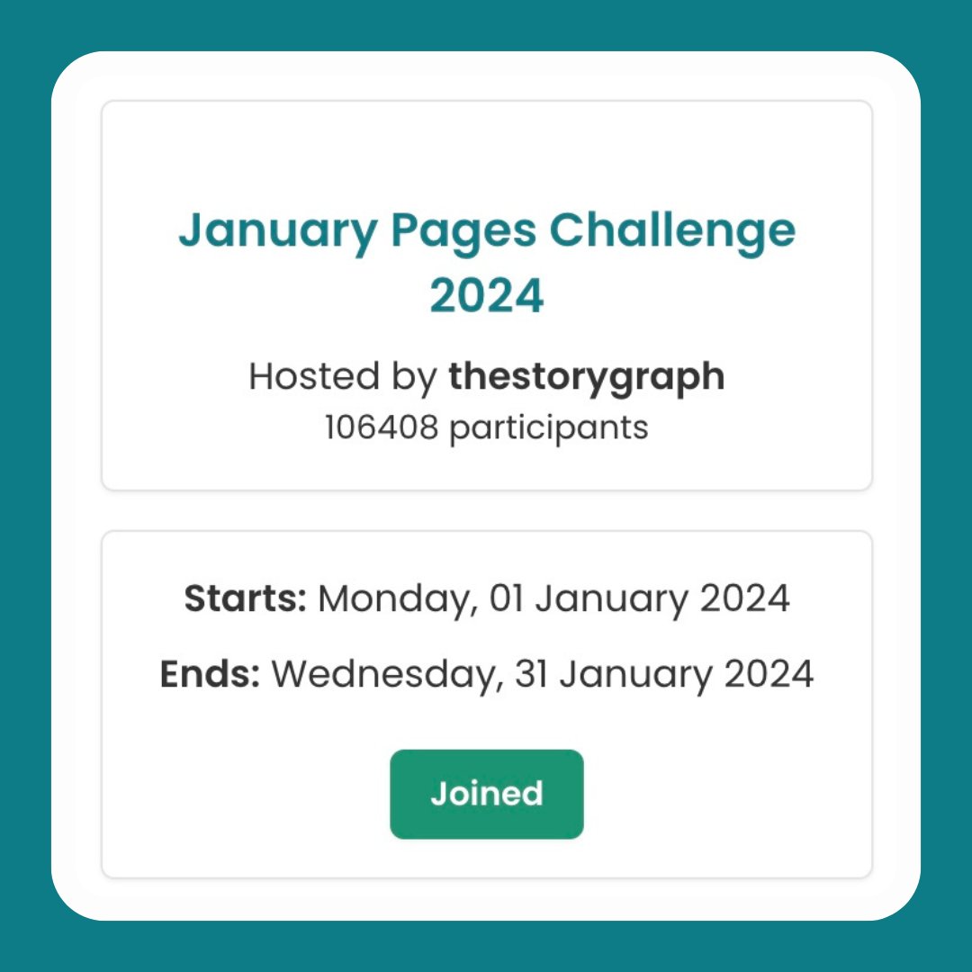 Thank you to the 106,408 users who took part in our 2024 January Pages Challenge. Congratulations to the 37.3k people who successfully read and tracked it on StoryGraph every day!  🎉 A further congratulations to our prizewinners, Megan, Lola, and Will! 🏆 Until next year! 😁