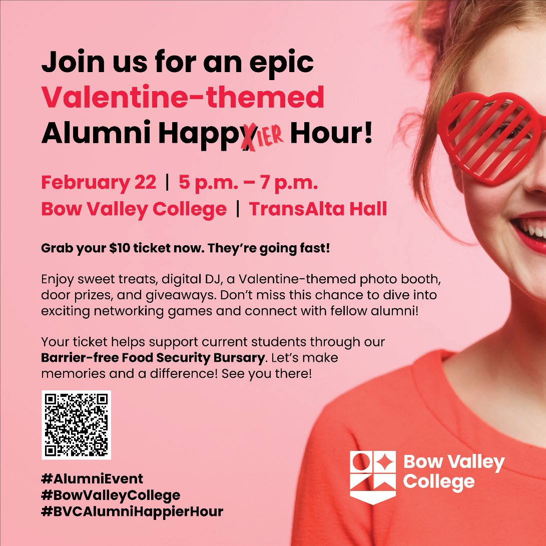 🎉 Calling all #BVCAlumni! 🎉 You're invited to an electrifying event that promises to ignite memories, connections, and endless laughter! Join us for an unforgettable Alumni Happier Hour- Valentine’s Special. Secure your spot now by scanning the QR code.