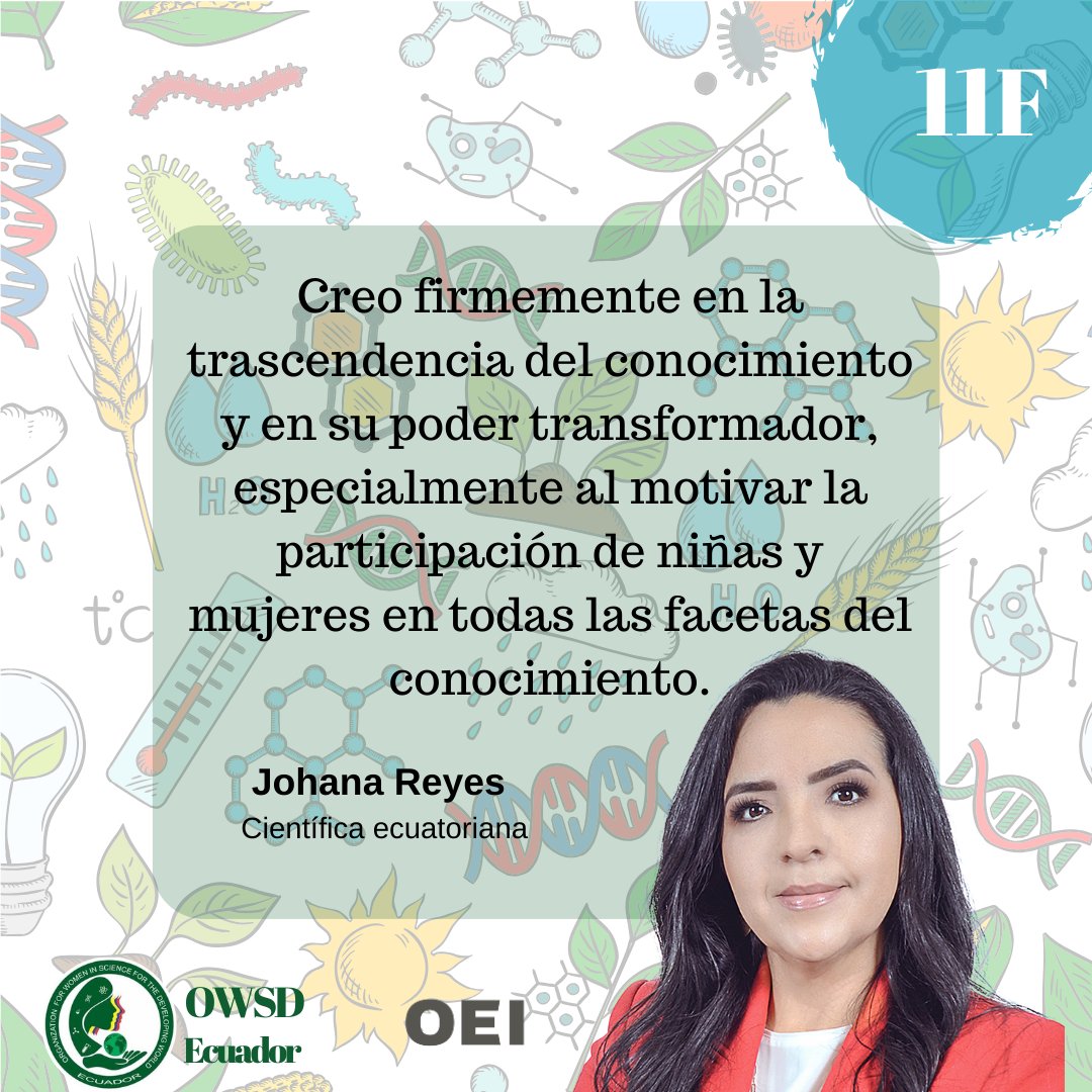 A las puertas del #DíaDeLaMujerYLaNiñaEnLaCiencia renovamos nuestro compromiso de cooperar para cerrar la brecha de género en la investigación y la innovación.
<a href="/OEIEcuador/">OEI Ecuador</a> <a href="/CientificasEC/">👩🏽‍🎓CientíficasEcuador🇪🇨</a> <a href="/ciespal/">CIESPAL</a>   <a href="/OwsdSecretariat/">Org. for Women in Science for the Developing World</a> <a href="/JohannaReRei/">Johanna Reyes Reinoso</a>
