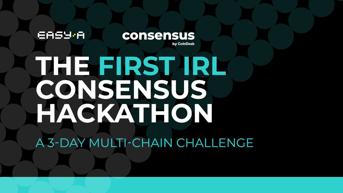 Join our first-ever IRL Hackathon with @easya_app at #Consensus2024. 🛠️ Build on multi-chain platforms, compete for amazing prizes and get the chance to present to leading VCs. Don't miss out on this extraordinary developer experience. Sign up now 🔗 consensus2024.coindesk.com/hackathon/?ter…