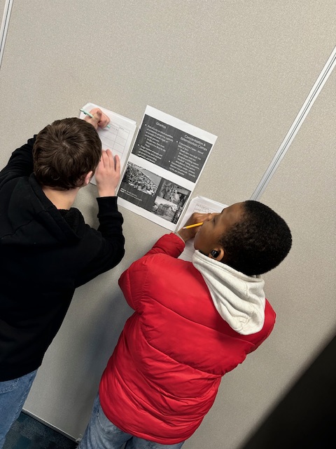 Gallery notes in US History today.  Great opportunity for student engagement and feedback.  #gocavsgo #proudtocallmyhomecc