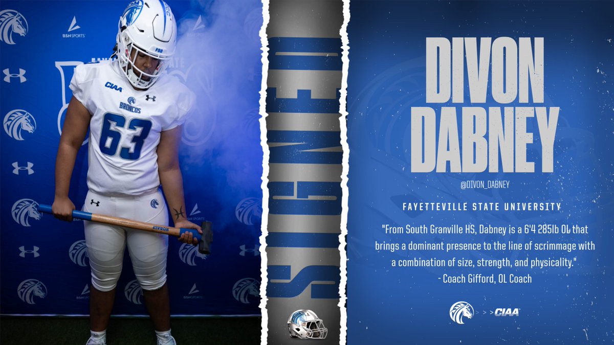 Fayetteville State Football (@fsubroncos_fb) on Twitter photo Bronco Nation! Please Welcome...
Divon Dabney (<a href="/divon_dabney/">Divon Dabney</a>)
To the Bronco Family!! π₯π₯
#AttitudeCheck | #BroncoPride | #NSD24 Bronco Nation! Please Welcome...
Divon Dabney (<a href="/divon_dabney/">Divon Dabney</a>)
To the Bronco Family!! π₯π₯
#AttitudeCheck | #BroncoPride | #NSD24