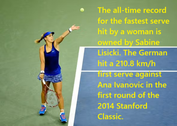 LoveSetMatch_'s tweet photo. Sabine Lisicki still owns the fastest serve for women at 130.48 MPH!  Something we tell all the girls in our non profit program! #girlpower #tennis #lovesetmatch @sabinelisicki proud of you! https://t.co/p6VKtVSRSP