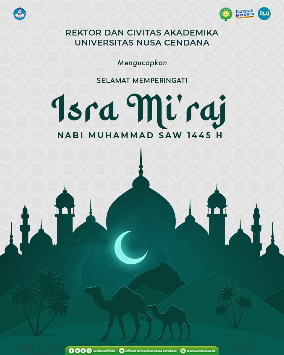 "Selamat Isra Miraj! Semoga setiap langkah kita di dunia ini memberikan manfaat bagi sesama dan menjadi jejak positif dalam sejarah kehidupan." #isramiraj2024