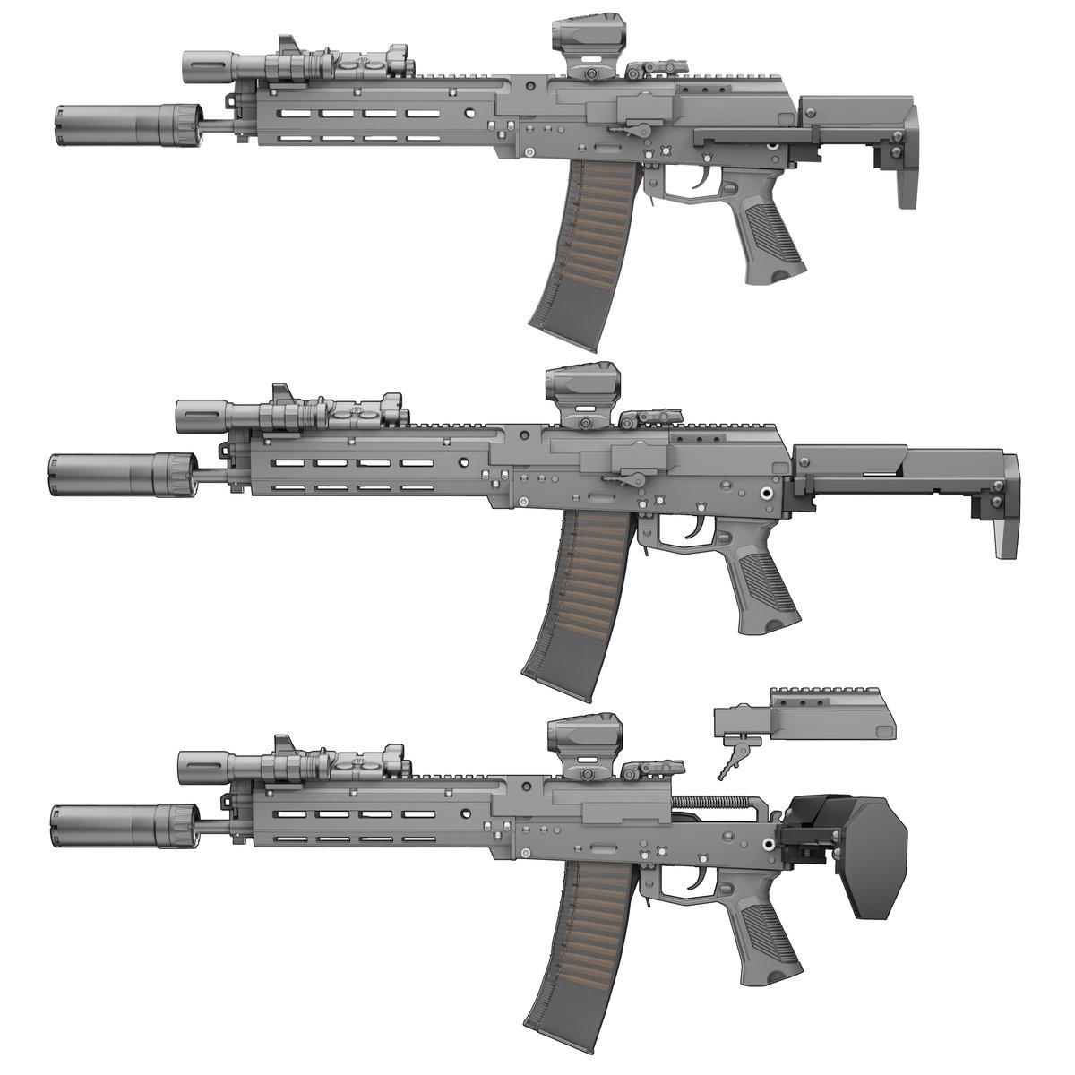 AK PDW Stock concept on full size AKs