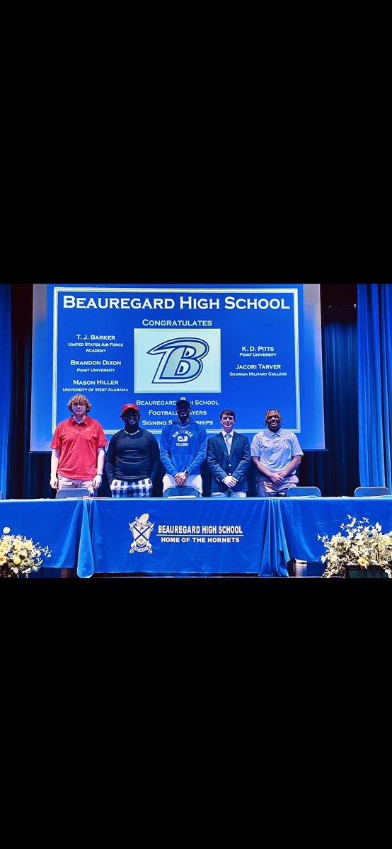 Beauregard_HS_Football_Official (@bghs_football_1) on Twitter photo 5 scholarship signees todayβ¦makes double digit players to next level in past 2 seasonsβ¦big things happening here at The Gard! <a href="/HallTechSports1/">Hall-Tech Sports</a> <a href="/DownSouthFb1/">Down South</a> <a href="/BHoward_11/">Brandon Howard</a> <a href="/HillerMason/">Mason Hiller</a> <a href="/Prince_Tee9/">π€΄πΎ TJ Barker π€΄πΎ</a> <a href="/kadariusp50/">π¦πΆπΉπΆππΎππβ°</a> <a href="/Brandon_Dixon2/">π±ππππππ π³ππ‘ππ</a> <a href="/Tarverjacori11/">Jacori βTahoeβ tarver</a> 5 scholarship signees todayβ¦makes double digit players to next level in past 2 seasonsβ¦big things happening here at The Gard! <a href="/HallTechSports1/">Hall-Tech Sports</a> <a href="/DownSouthFb1/">Down South</a> <a href="/BHoward_11/">Brandon Howard</a> <a href="/HillerMason/">Mason Hiller</a> <a href="/Prince_Tee9/">π€΄πΎ TJ Barker π€΄πΎ</a> <a href="/kadariusp50/">π¦πΆπΉπΆππΎππβ°</a> <a href="/Brandon_Dixon2/">π±ππππππ π³ππ‘ππ</a> <a href="/Tarverjacori11/">Jacori βTahoeβ tarver</a>