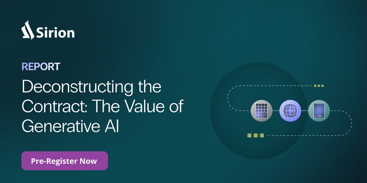 Discover the hidden value in your contracts with #GenAI! 🚀 Unlock insights, streamline operations, and transform #contracts into strategic assets. Be the first to get the report: sirion.ai/whitepaper/dec…