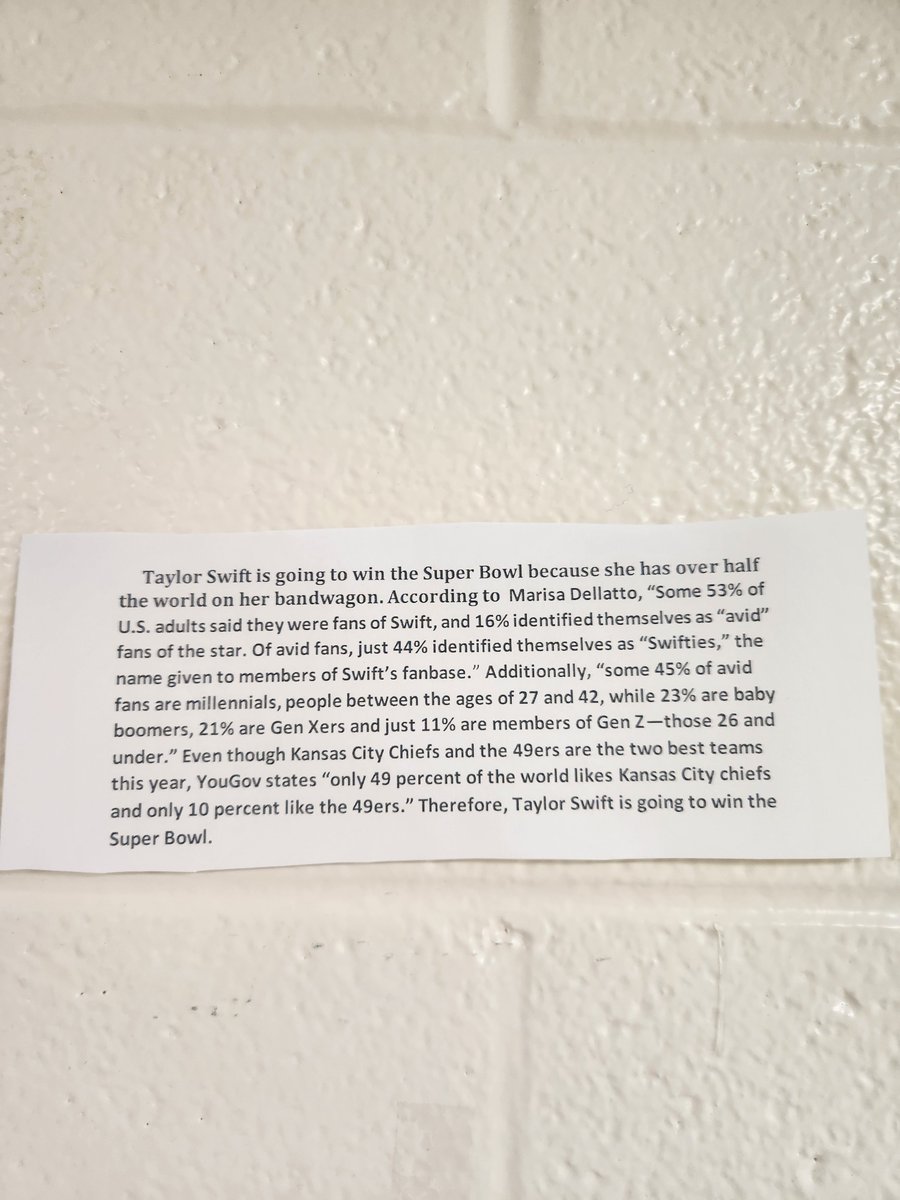 What does your school's 6th grade writing look like????

Get on <a href="/Mrs_MooreTN/">Nicolle Moore</a> level!!!

#Swifties #SuperBowl