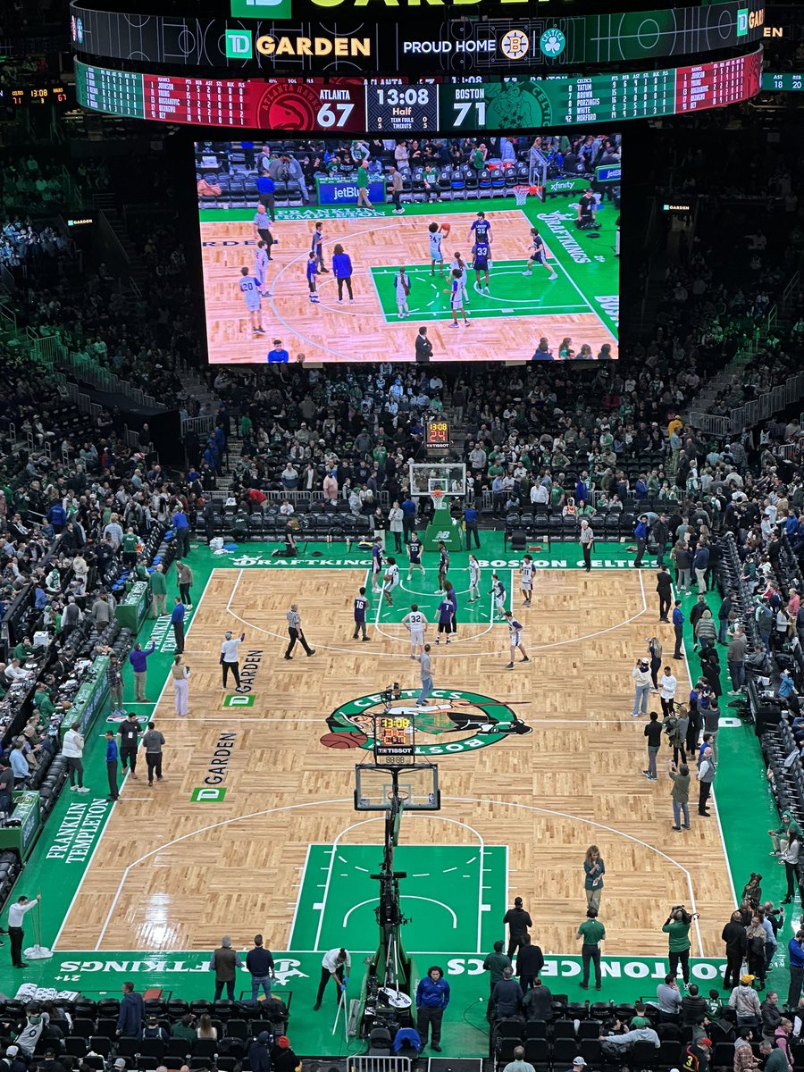 So great to see Norton Unified Basketball at half time of the Celtics! So cool!