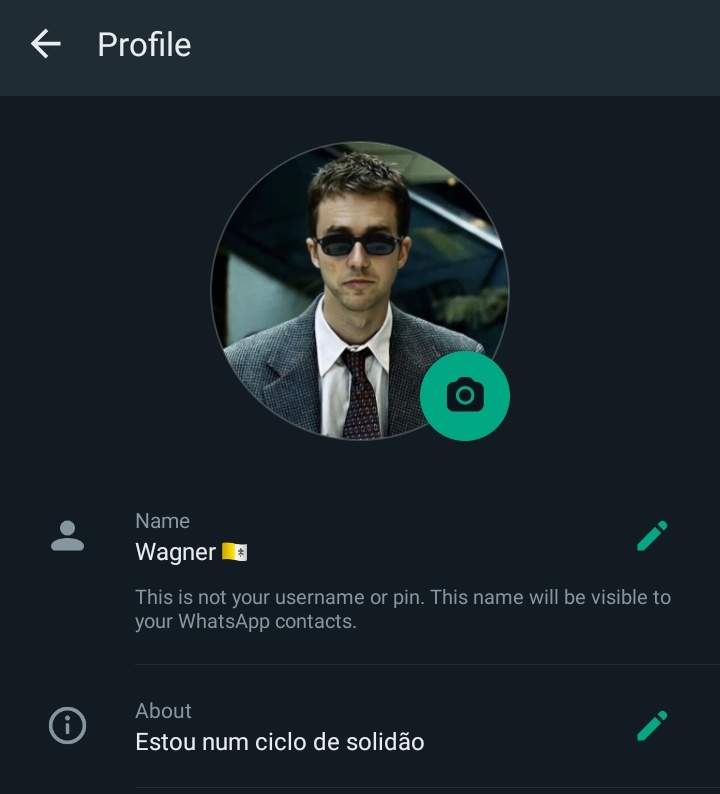 Mostre a sua foto de perfil do zap zap se não 7 anos de azar