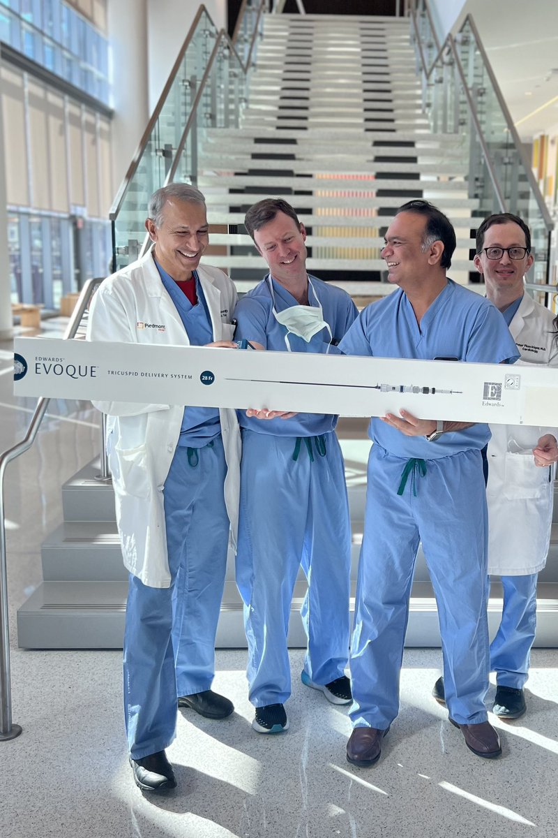 Joy a revolutionary treatment brings!! A new era of TR treatment starts!!

Commercial EVOQUE #TTVR case!!

So thankful to <a href="/EdwardsLifesci/">Edwards Lifesciences</a> for giving us early opportunity &amp; sending their amazing team!!

🙏<a href="/PiedmontHealth/">Piedmont</a> administrators for supporting!