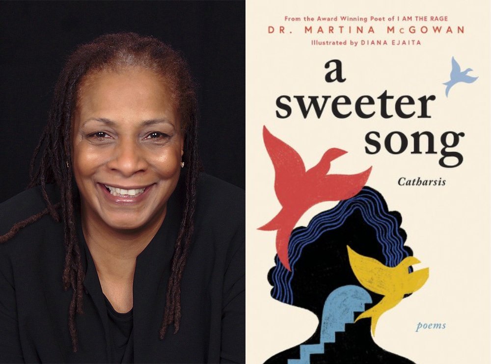 Join us this Saturday at 2p.m. at our @YorktownCenter location for a signing of award-winning author @MartinaMcGowan's new poetry collection 'a sweeter song'!