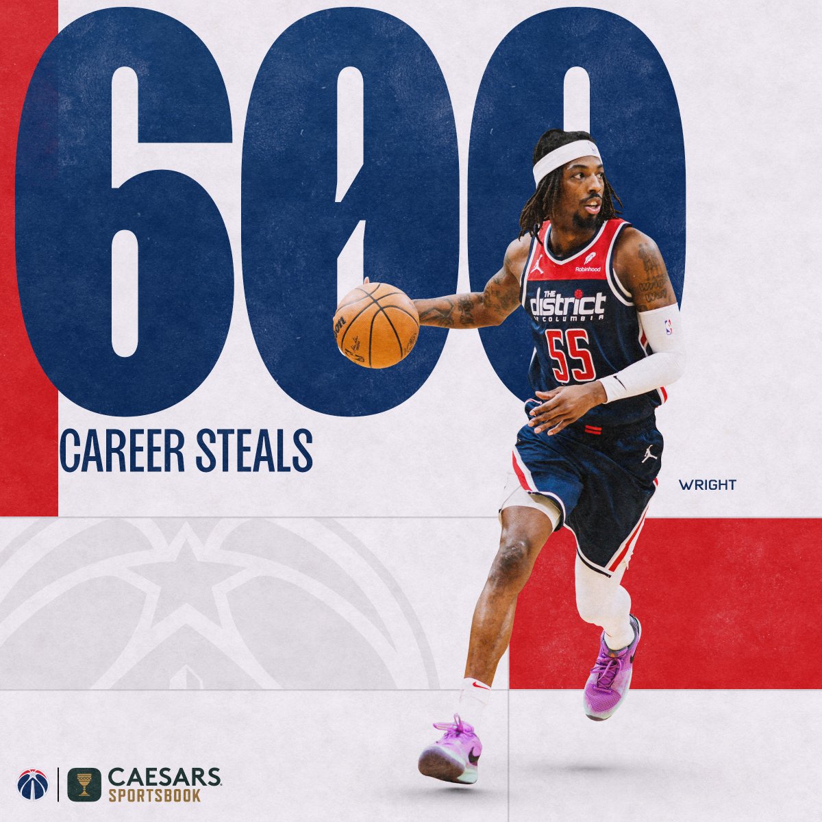 600 career steals for Del🍪n. @delonwright | @CaesarsSports