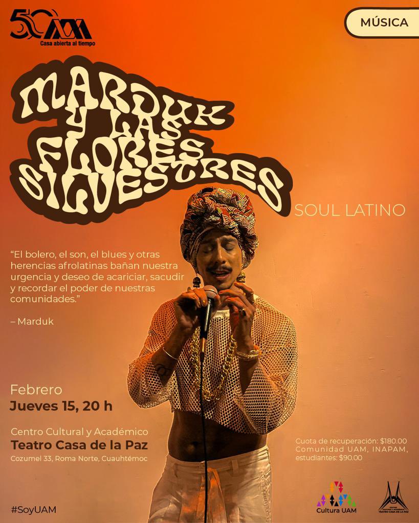 flores_silves3's tweet photo. Estas flores tienen su primer concierto del año en Teatro Casa de La Paz, vengan y abracémonos con un poco de soul latino. ✨

La cita es este jueves 15 de febrero a las 20hrs en la colonia Roma. Cuota de recuperación $180.

¡Hasta entonces! 🤎 https://t.co/fORzZBYfBO