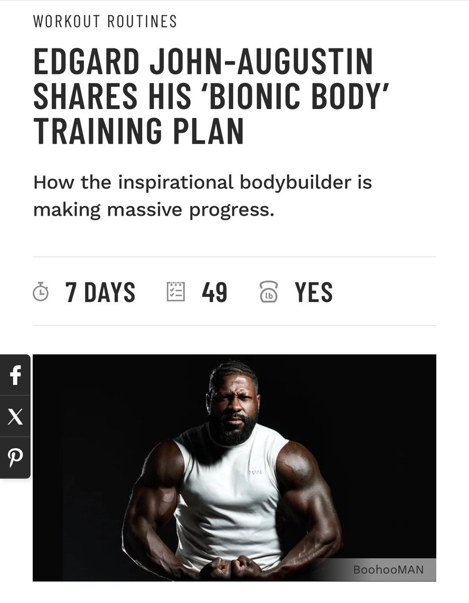 muscle_fitness's tweet photo. EDGARD JOHN-AUGUSTIN SHARES HIS ‘BIONIC BODY’ TRAINING PLAN

How the inspirational bodybuilder is making massive progress.

Read article - https://t.co/VbNLgMdlRS @muscleandfitness @muscleandfitnesshers @bionic_body 
#ArmsWorkouts, #BackWorkouts, #BadassWorkoutOfTheWeek, #BodyPartWorkouts, #BuildMuscle, #BuildPower, #BuildStrength, #ButtWorkout, #CalfWorkout, #ChestWorkouts, #FullBody, #FullBodyWorkouts, #GluteWorkouts, #Glutes, #LegsWorkouts, #MuscleBuildingWorkouts, #Shoulders, #ShouldersWorkouts.