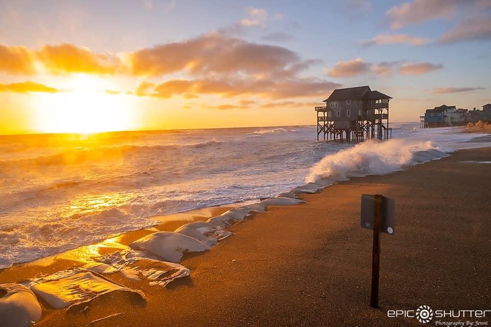 Absolutely incredible pictures from one of my favorite OBX photographers, <a href="/EpicShutter/">Epic Shutter</a>. This house is “The Black Pearl,” located in Rodanthe, NC, in an area known as Mirlo Beach.

There’s an amazing WaPo article on the plight of this area, and the homeowners and residents: