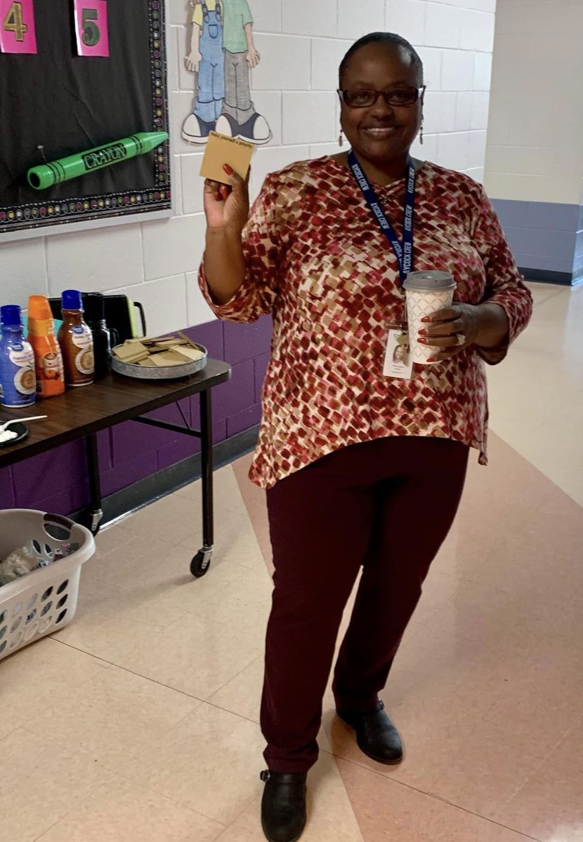AYCOCKSCHOOL's tweet photo. It’s Counselor Appreciation Week! 

We are so thankful for our school counselor- Mrs. Adams! She is always so calm and kind. We appreciate how much she helps us each day! 💜💛@AYCOCKSCHOOL @VanceCoSchools https://t.co/DLdpLWvZK9
