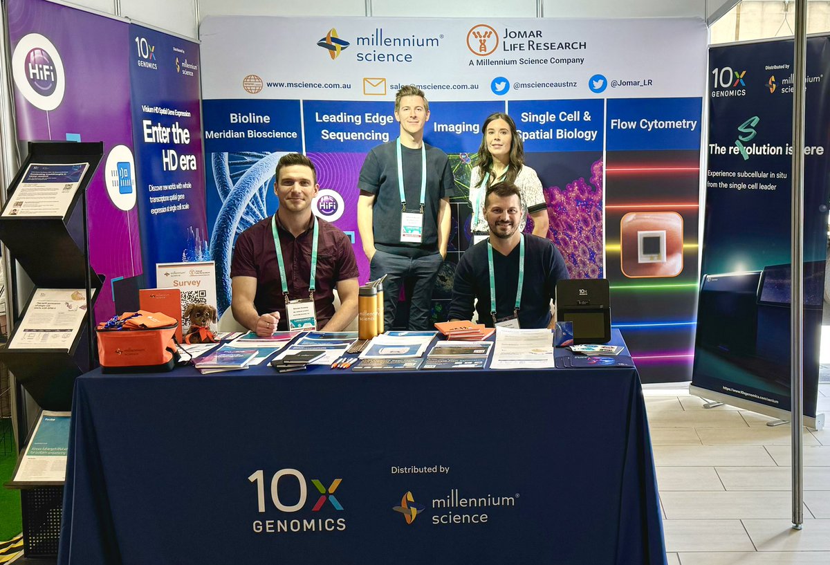 Millennium Science (@mscienceaustnz) on Twitter photo Are you attending <a href="/LorneCancer/">Lorne Cancer Conference</a>? Visit our booth!
Speak to the specialists about <a href="/10xGenomics/">10x Genomics</a>, <a href="/PacBio/">PacBio</a>, <a href="/Agilent/">Agilent Technologies</a>.
We are here to help you answer your research questions with the best technology! Are you attending <a href="/LorneCancer/">Lorne Cancer Conference</a>? Visit our booth!
Speak to the specialists about <a href="/10xGenomics/">10x Genomics</a>, <a href="/PacBio/">PacBio</a>, <a href="/Agilent/">Agilent Technologies</a>.
We are here to help you answer your research questions with the best technology!