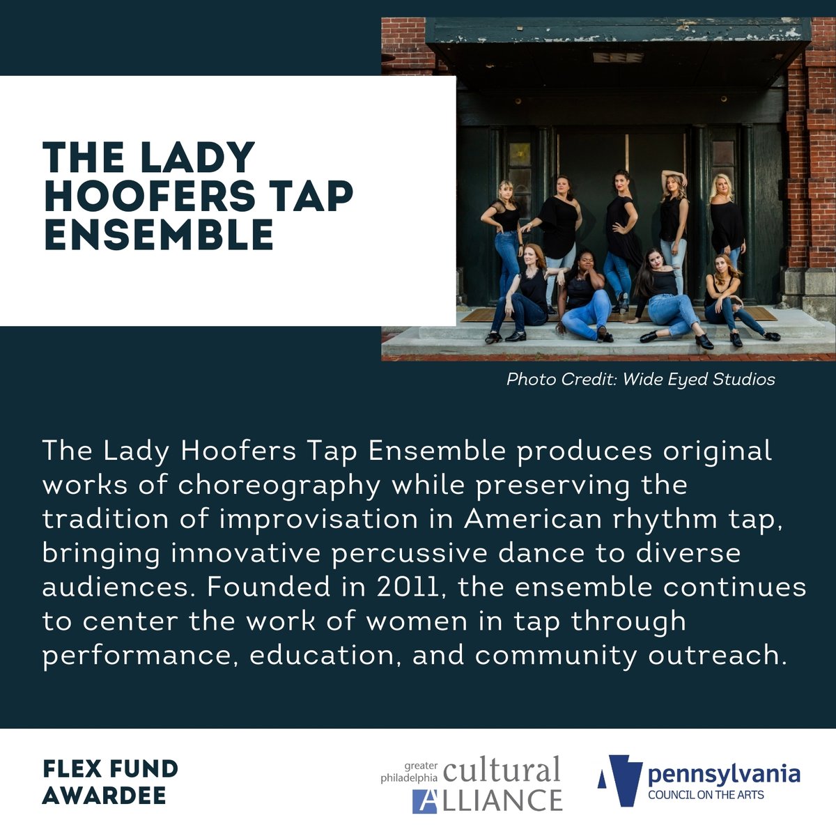We are pleased to support 80 arts & culture orgs with the 2023-24 Creative Sector Flex Fund with the Pennsylvania Council on the Arts. Over the coming weeks, we’ll be spotlighting some of these incredible organizations. First up... ➡️ @TheWCE ➡️ @DVArtAlliance ➡️ @TheLadyHoofers