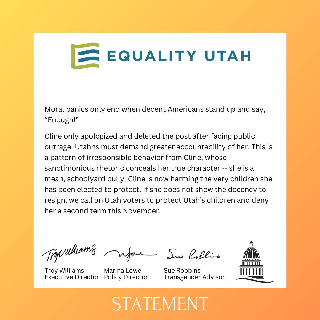 Equality Utah tweet media