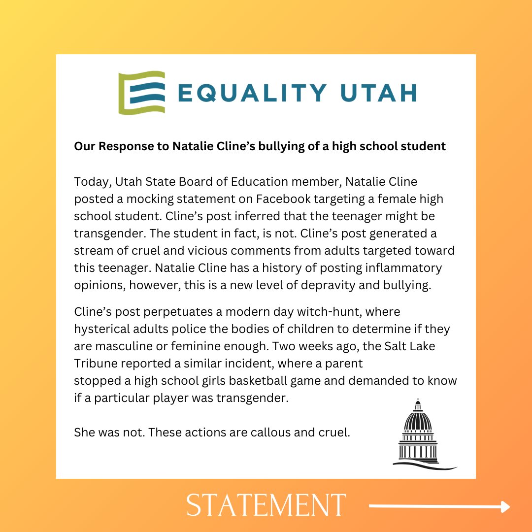 Equality Utah tweet media