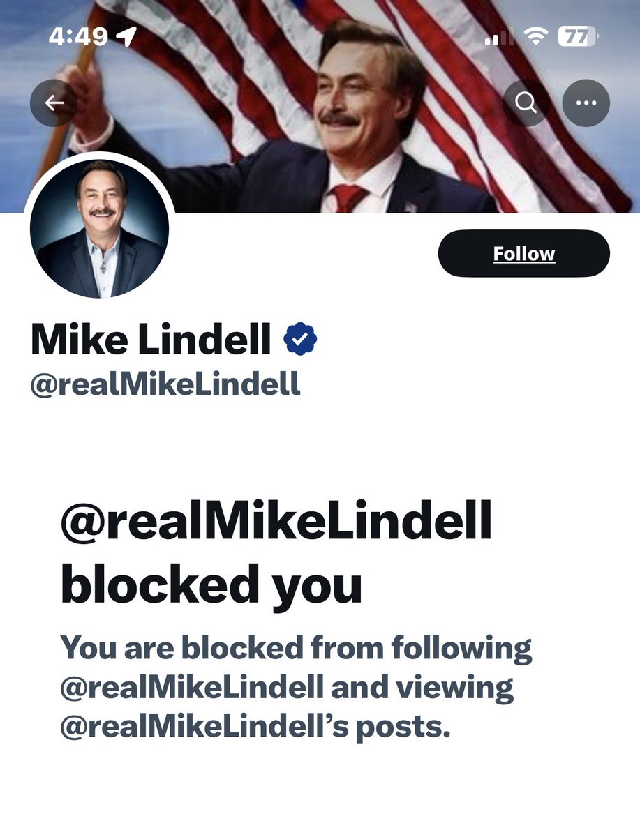 KJClark5's tweet image. It appears I got under this imbecile’s skin………..

#mikelindell
#pillowguy
#lumpypillows
#MAGA  #MAGACult #Trump #Trump2024