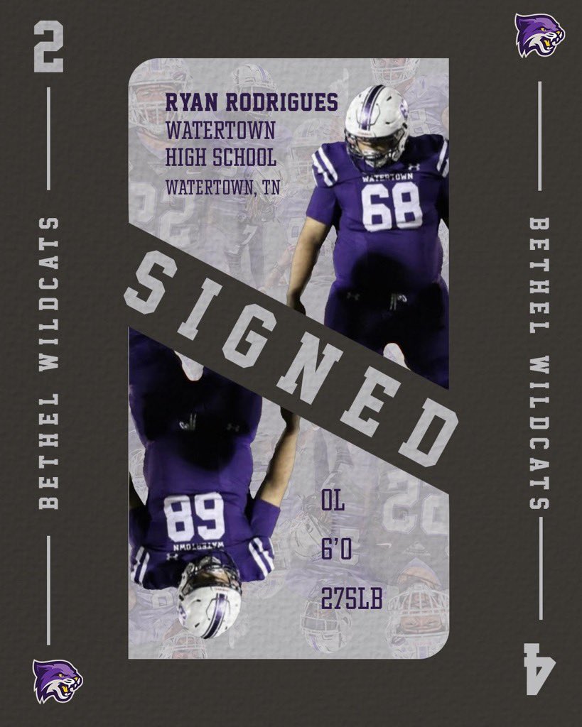 Welcome to the Wildcats! 
🔐- Ryan Rodrigues ( <a href="/RyanRodrigues68/">Ryan Rodrigues</a> ) 
🏦-Watertown High School 
📍- Watertown, TN
📷- Offensive Line
#OneHeartbeat| #ChasingGreatness| #NSD24