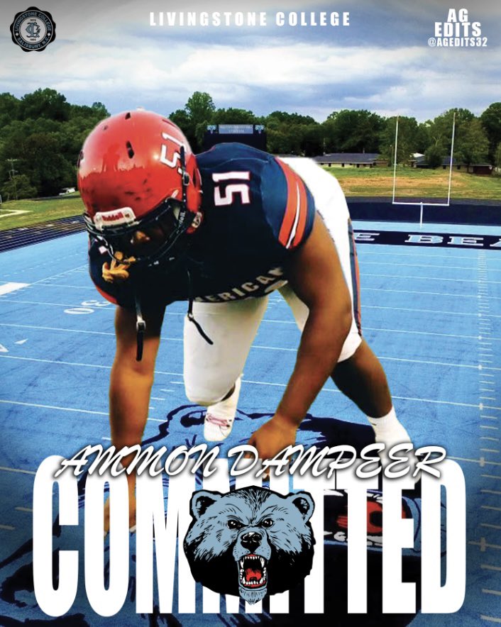 AGEDITS32's tweet photo. 🚨2024 DT @frvrhumblemon has committed to Livingstone! Congratulations! https://t.co/9s8wKMC9cg