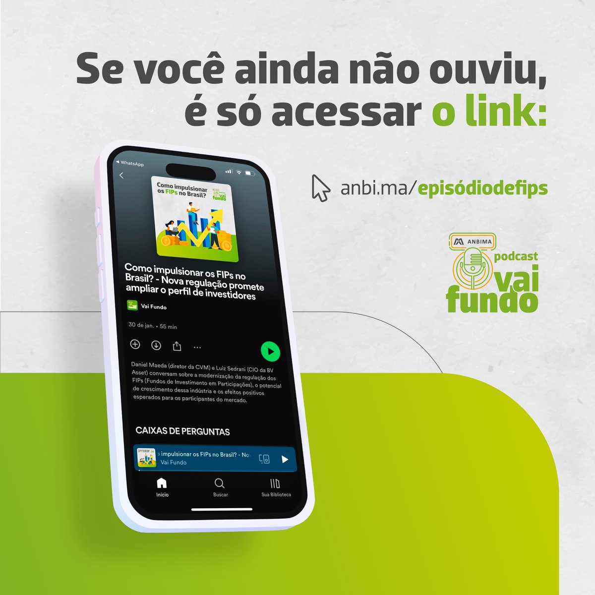 ANBIMA_BR's tweet photo. Semana passada falamos sobre FIPs no podcast #VaiFundo. Tivemos uma conversa imperdível com Luiz Sedrani (BV Asset) e Daniel Maeda (CVM) a respeito desses fundos, seu potencial de crescimento e regulação.
Coloca na sua playlist do dia, vale a pena: https://t.co/YZNeAirg1d https://t.co/jNml6wVgwT