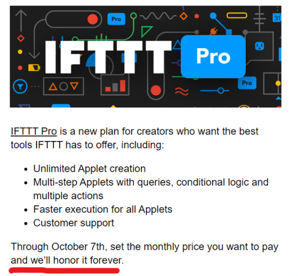 StephenEmert's tweet photo. @IFTTT Please learn how to use a dictionary! (hint, forever does not mean 3 years!) https://t.co/yz03QBxdpS