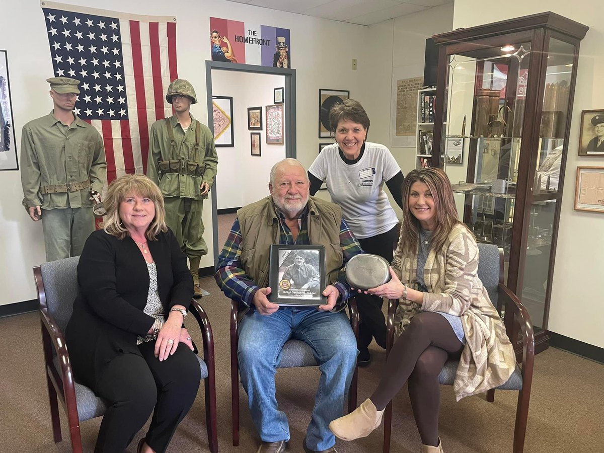 FootstepsR's tweet image. It was a proud moment being part of the return of S/Sgt George W. Jaeger’s mess tin. Lost 80 years ago in the Liege, Belgium region between Holland and St. Vith (Nov-Dec 1944), the etched tin and the history of his footsteps were returned to his son.