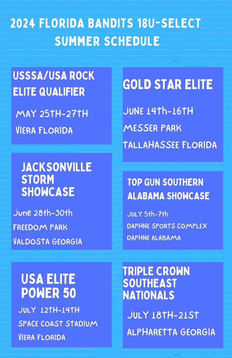 pbbsoftball's tweet photo. Schedule Drop! https://t.co/MfvJUDMoAW