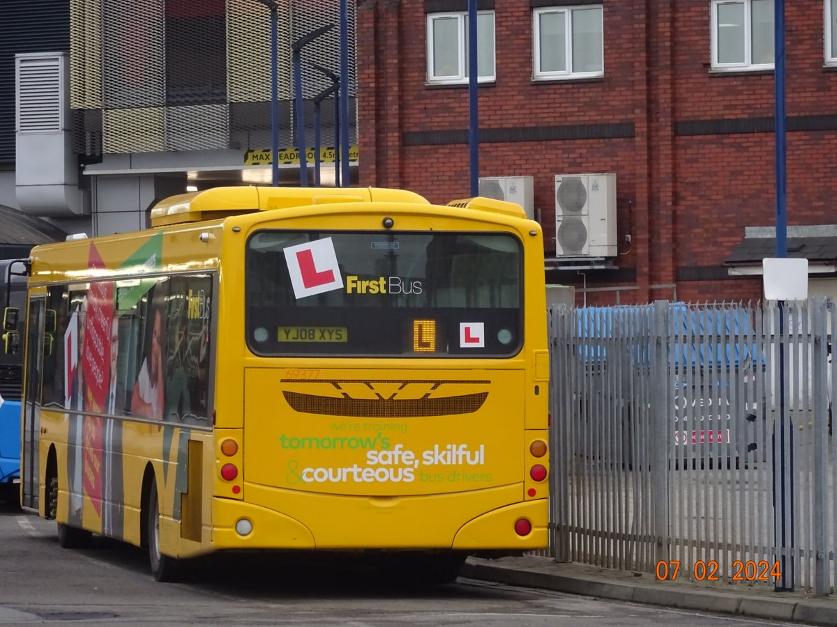 Shaun__92's tweet photo. First South Yorkshire - Driver Trainer - 69377 - Volvo B7RLE - Wright Eclipse Urban - YJ08 XYS #firstbus #firstbuses #firstsouthyorkshire #olivegrove #drivertrainer #drivertrainerbus #rotherhaminterchange #volvob7rle #wrighteclipseurban #wednesday #7th #february #2024 https://t.co/yRRp1M4wVi