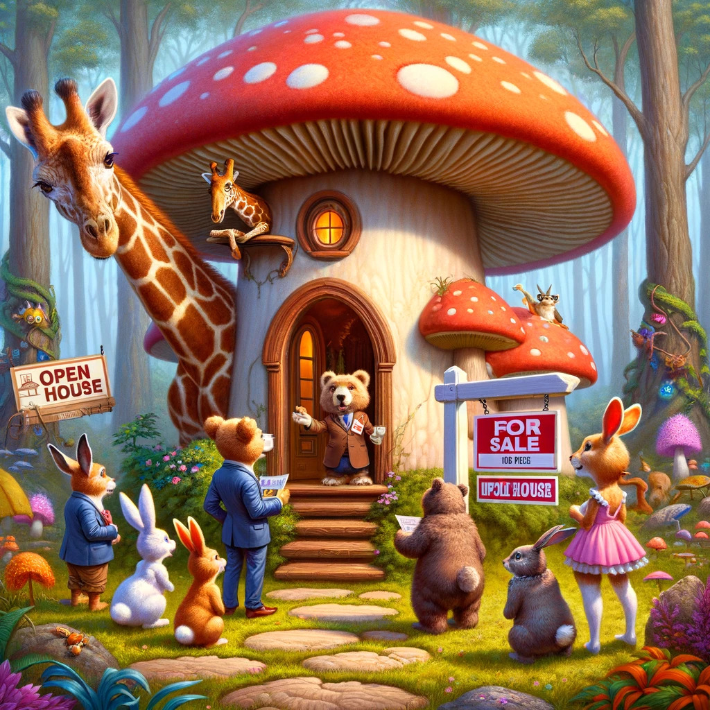 ToddandCoHomes's tweet photo. "Where fantasy meets realty: The most enchanting open house in the magical forest, hosted by the animal kingdom's finest!"

#sellyourhouse #moveuphome #dreamhome https://t.co/ILnkwyULhq