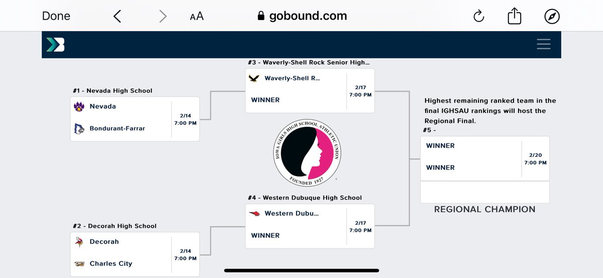 KWAYWaverly's tweet photo. Pairings for ⁦@wsrgbb⁩ https://t.co/iP2wV2UDj7