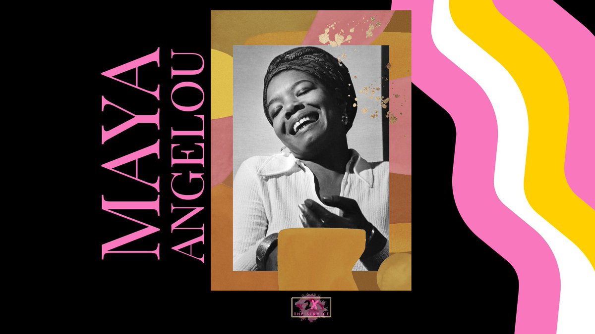 Angelou was active in the #CivilRightsMovement &amp; worked with Martin Luther King Jr. as well as Malcolm X! She made approximately (80) appearances a year on the lecture circuit, and continued to due so into her 80’s 

#2timespr #blackhistory #blackhistorymonth #mayaangelou