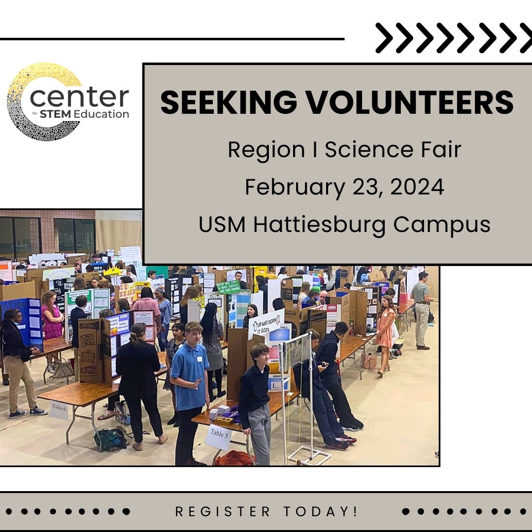 usmSTEMed's tweet photo. Calling all science enthusiasts! Join us in igniting curiosity and innovation at this year's Science Fair on February 23! 🚀🌟 Register today at https://t.co/InO2YFiUjZ #VolunteerForScience #ScienceFair #ScienceTTT #MSEF @CoastalUSM @USMArtsSciences https://t.co/wvUKoSVud5