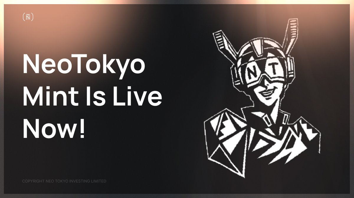 republikbobot0h's tweet photo. @ZssBecker Pre-Registration for the NeoTokyo #Mint Phase #2 is now available!💠 

Users need to whitelist their wallet before they can receive tokens.

Whitelist your wallet ⤵️
🔗 https://t.co/i5bTAAmYxd

Important: Quantity of whitelist spots is limited. Don`t forget to cover your gas fee! https://t.co/NPsXWXdGPo