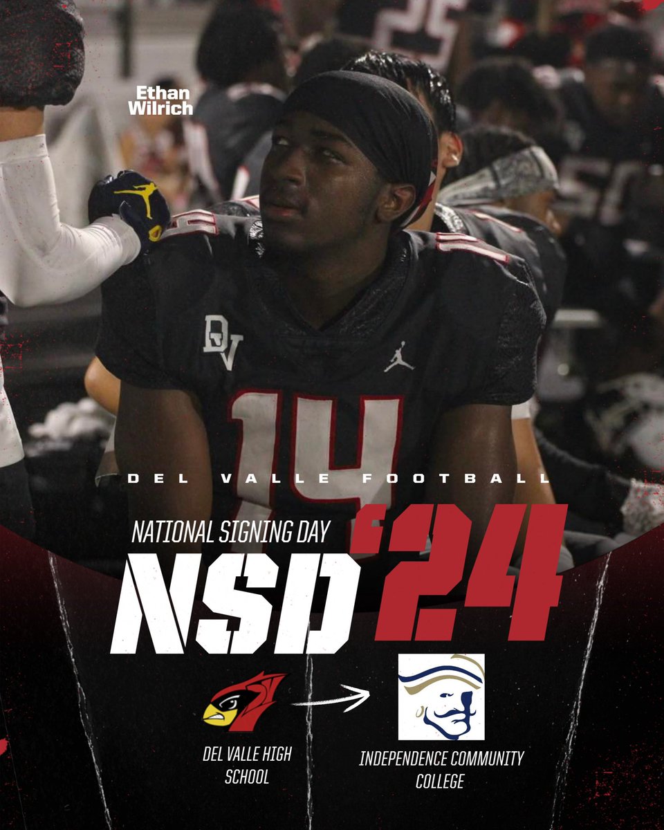 Thank You Ethan Willrich , For Everything You Did For The Cards! <a href="/dvisd_athletics/">Del Valle ISD Athletics</a> #GoCards 

From Del Valle HS To 

Independence Community College ✍️ 
 
Goodluck In Kansas!