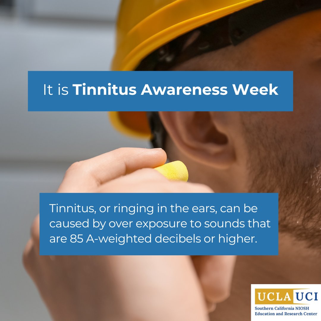 SoCalERC's tweet photo. Occupational Hearing Loss can occur when you're exposed to loud noise or ototoxicants at work. Exposure to ototoxic chemicals can also make ears more sensitive to the harmful effects of noise. 
Learn more: https://t.co/VCZkKtVGnT 

#TinnitusAwarenessWeek #OccupationalHearingLoss https://t.co/mpIoCce2eL