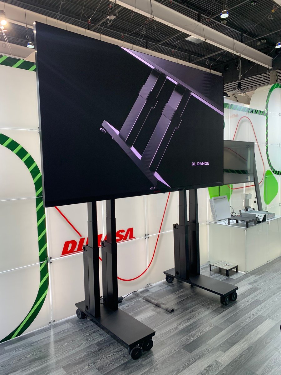 globalAVnetwork's tweet photo. Dimasa showed their motorized mounting solutions at #ISE2024 including the new motorized trolley for all-in-one LED walls.
All manufactured in the Dimasa factory in Barcelona !
#MotorizedMounts #Trolleys #LEDwalls #AVtweeps #ISE24 https://t.co/MdYSMb8879